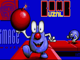 Bombuzal title screen for Amiga